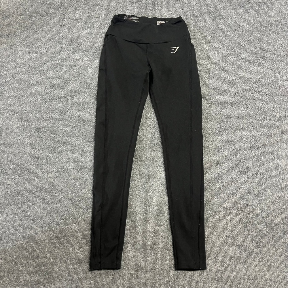 Gymshark Leggings Womens XS Black High Waisted Dry Fit Athletic Compression Yoga